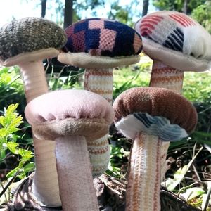 Handmade Plush Mushrooms Autumn Decor Shroom Ornaments